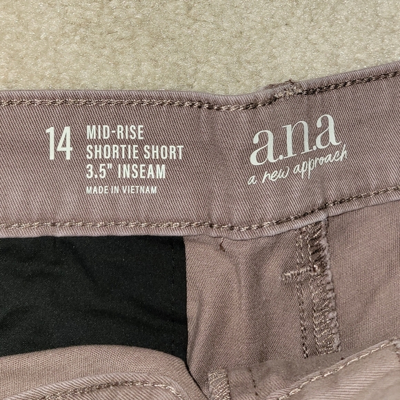 A.N.A Mauve Shortie Short Size 14 - Picture 5 of 5